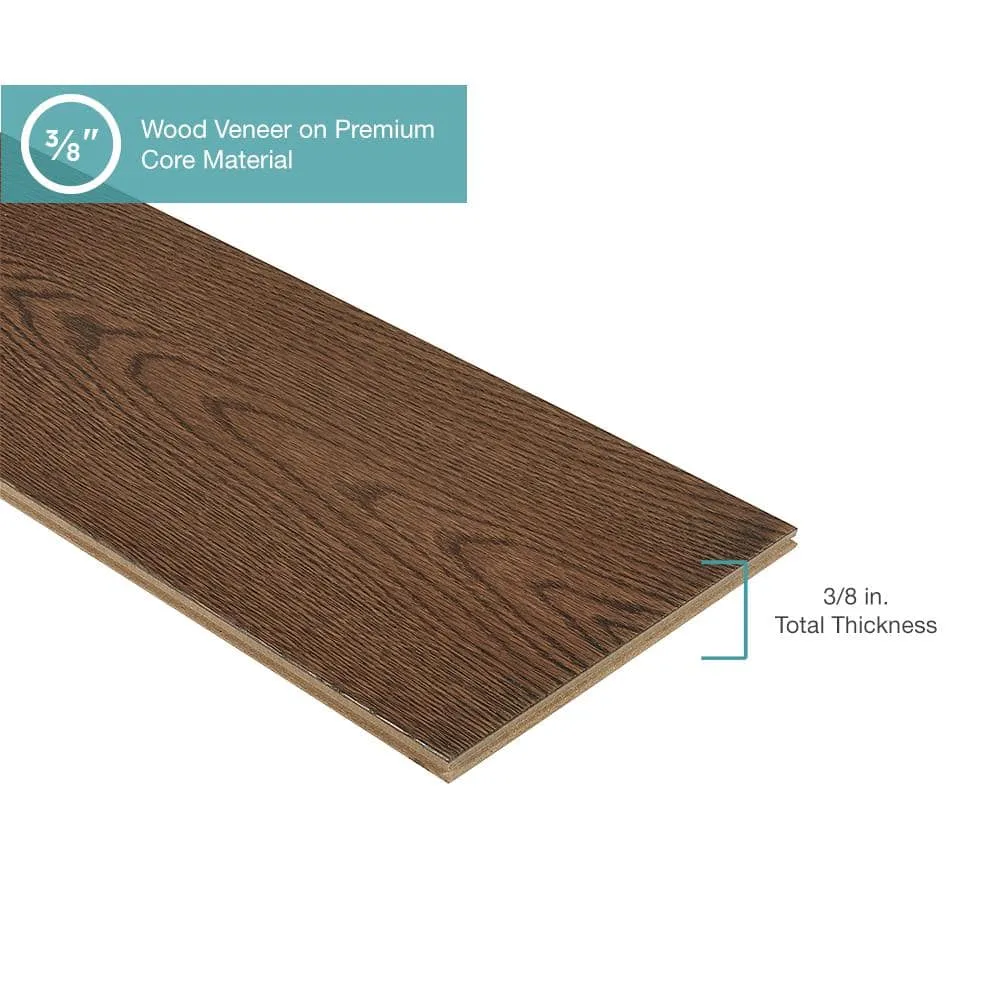 Pergo Defense+ Norwood Oak 3/8 in. T x 7.5 in. W Click Lock Distressed Engineered Hardwood Flooring (24.5 sq.ft./case), photo 8 of 12