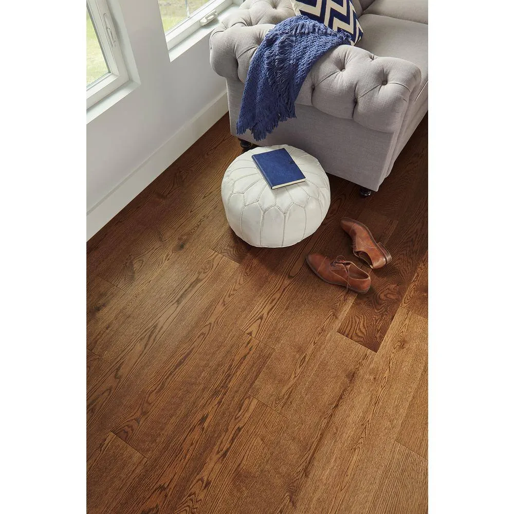 Pergo Defense+ Norwood Oak 3/8 in. T x 7.5 in. W Click Lock Distressed Engineered Hardwood Flooring (24.5 sq.ft./case), photo 6 of 12