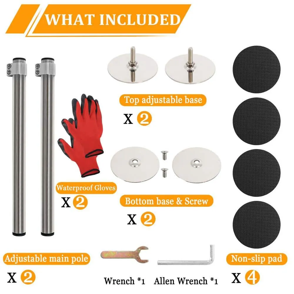 Numhew Adjustable Stainless Steel Undermount Sink Bracket Kit, photo 3 of 7