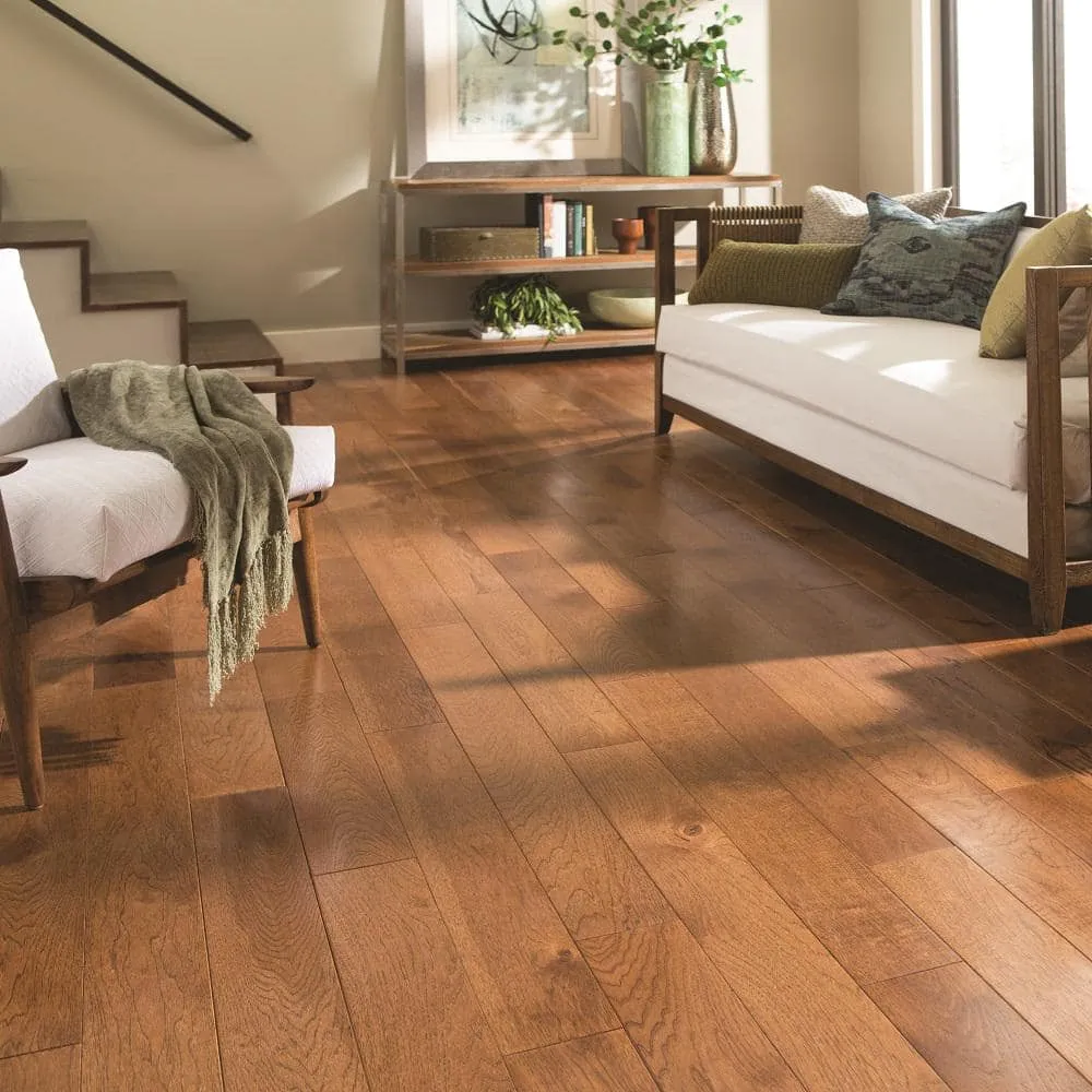 Blue Ridge Hardwood Flooring Nuthatch Hickory 3/4 in. T x 5 in. W Smooth Solid Hardwood Flooring (20 sq.ft./case), photo 6 of 6