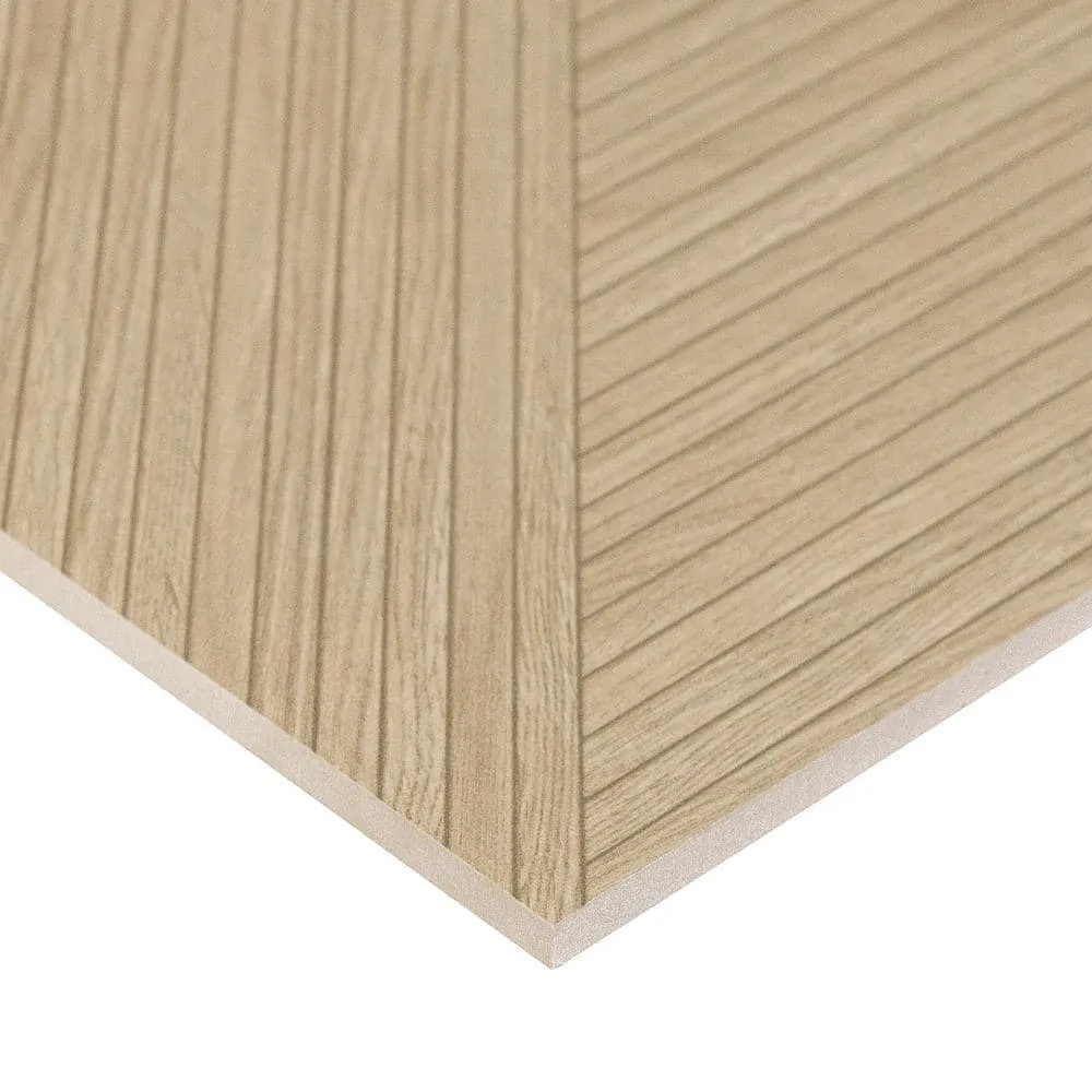 Ivy Hill Tile Luxury Ribbed Oak 23.62 in. x 47.24 in. Matte Porcelain Wall Tile (15.49 sq. ft./Case), photo 6 of 10