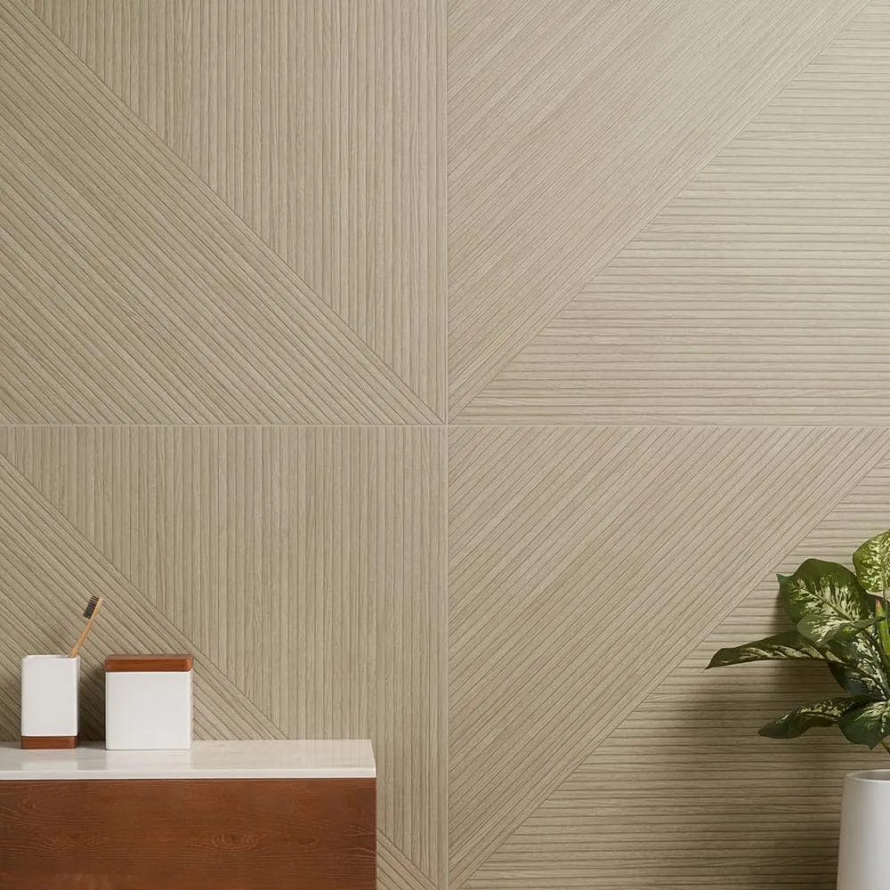 Ivy Hill Tile Luxury Ribbed Oak 23.62 in. x 47.24 in. Matte Porcelain Wall Tile (15.49 sq. ft./Case), photo 4 of 10