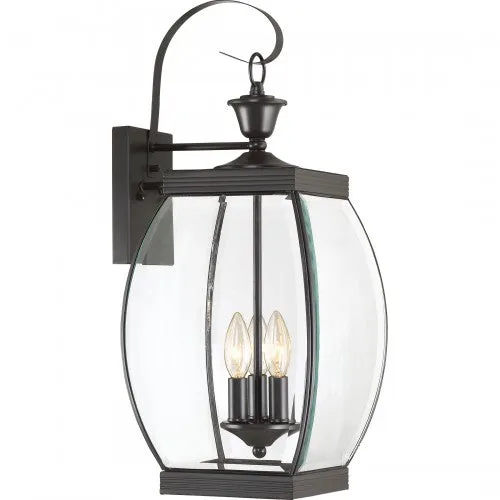 Quoizel Oasis Medici Bronze Outdoor Wall Lantern, 9" W x 22.5" H x 10.5" D, Candelabra Base E12, photo 2 of 2