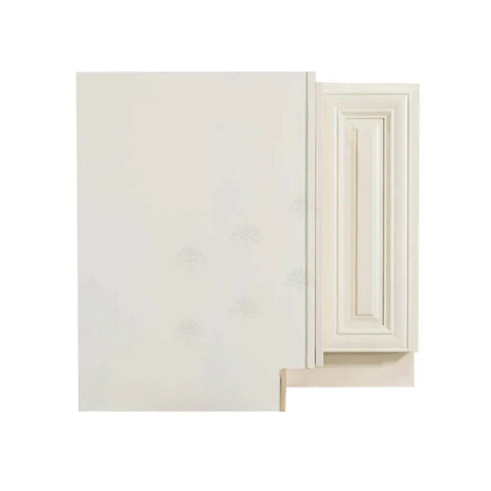 LIFEART CABINETRY Princeton Assembled 36 in. x 34.5 in. x 24 in. Base Lazy Susan Cabinet in Off-White, photo 4 of 8