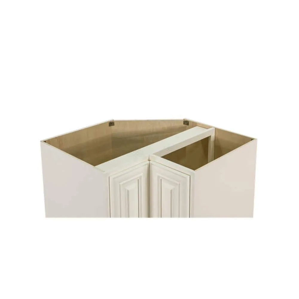 LIFEART CABINETRY Princeton Assembled 36 in. x 34.5 in. x 24 in. Base Lazy Susan Cabinet in Off-White, photo 5 of 8