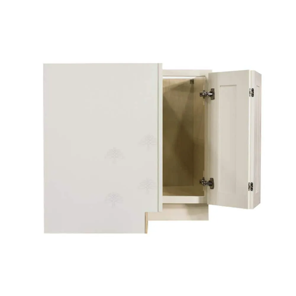 LIFEART CABINETRY Princeton Assembled 36 in. x 34.5 in. x 24 in. Base Lazy Susan Cabinet in Off-White, photo 3 of 8
