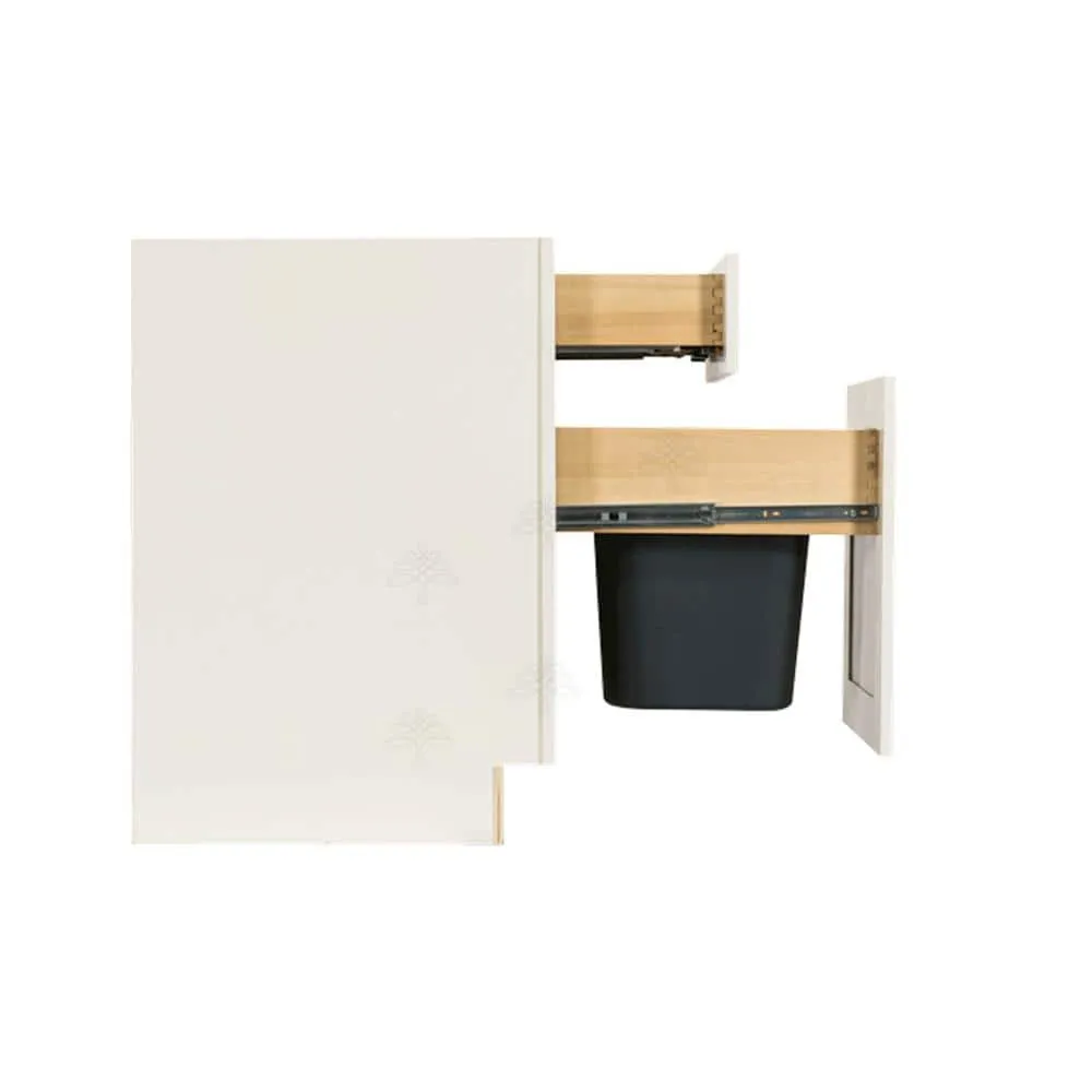 LIFEART CABINETRY Princeton Assembled 18 in. x 34.5 in. x 24 in. Base Wasket Cabinet in Off-White, photo 5 of 9