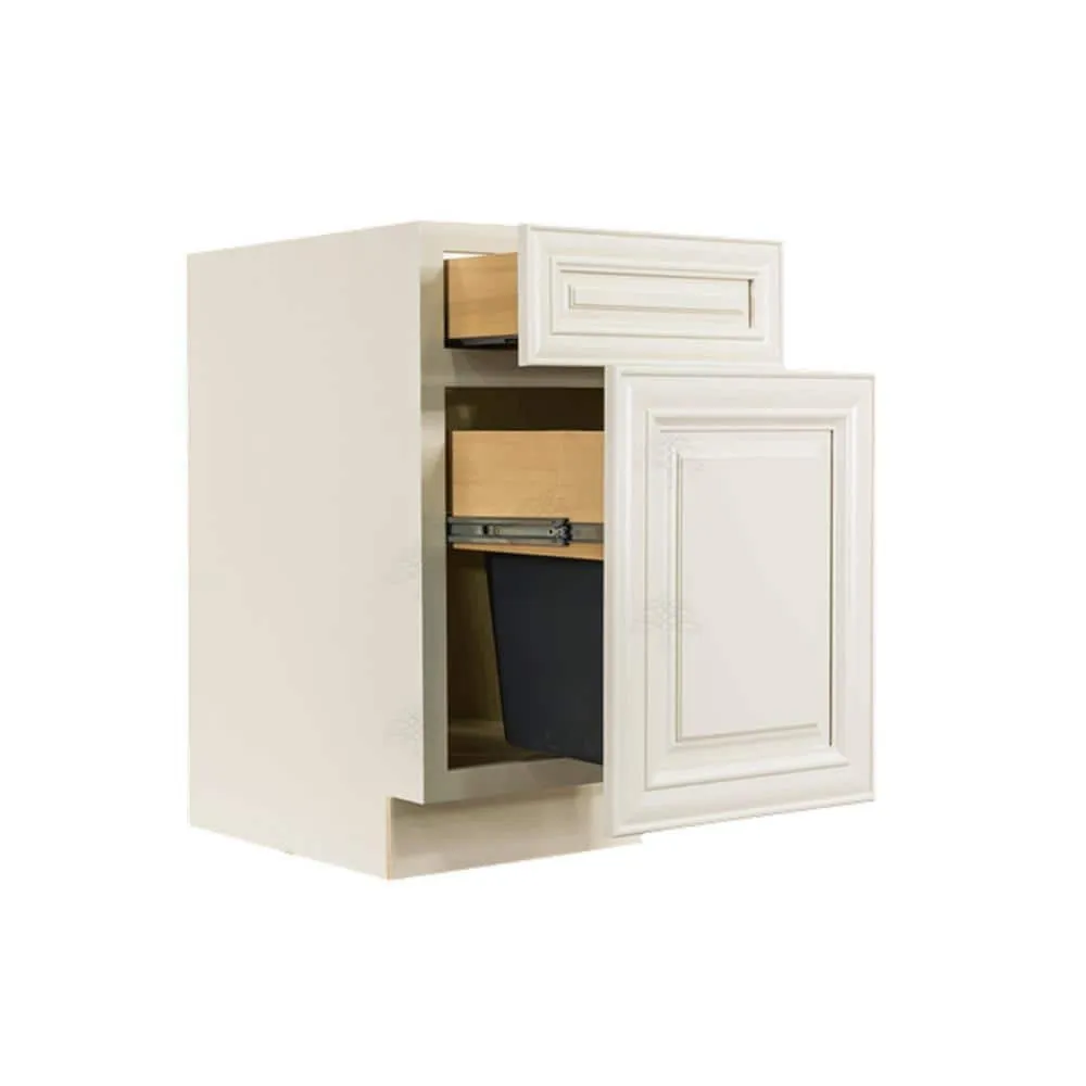 LIFEART CABINETRY Princeton Assembled 18 in. x 34.5 in. x 24 in. Base Wasket Cabinet in Off-White, photo 4 of 9
