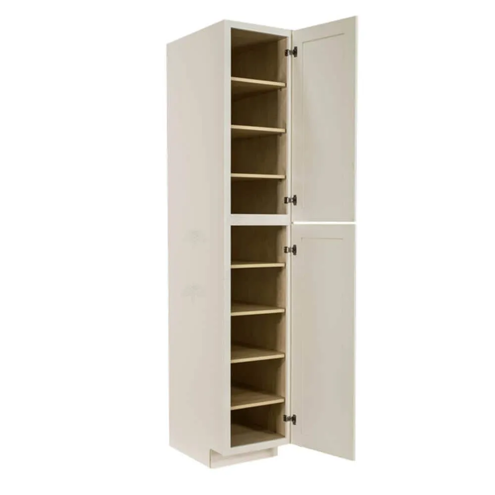 LIFEART CABINETRY Princeton Assembled 18 in. x 84 in. x 27 in. Tall Pantry with 2-Doors in Off-White, photo 4 of 8