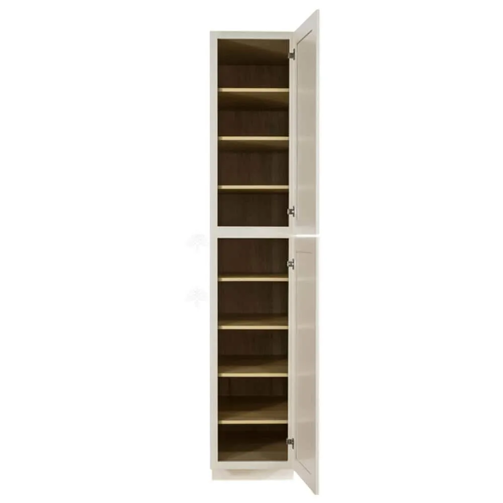 LIFEART CABINETRY Princeton Assembled 18 in. x 84 in. x 27 in. Tall Pantry with 2-Doors in Off-White, photo 3 of 8