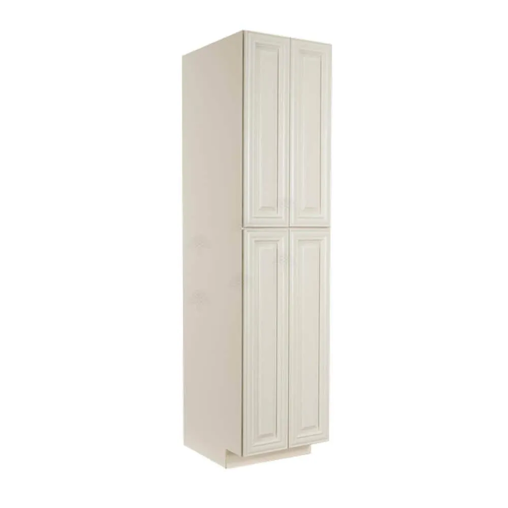 LIFEART CABINETRY Princeton Assembled 24 in. x 90 in. x 27 in. Tall Pantry with 4-Doors in Off-White, photo 5 of 8