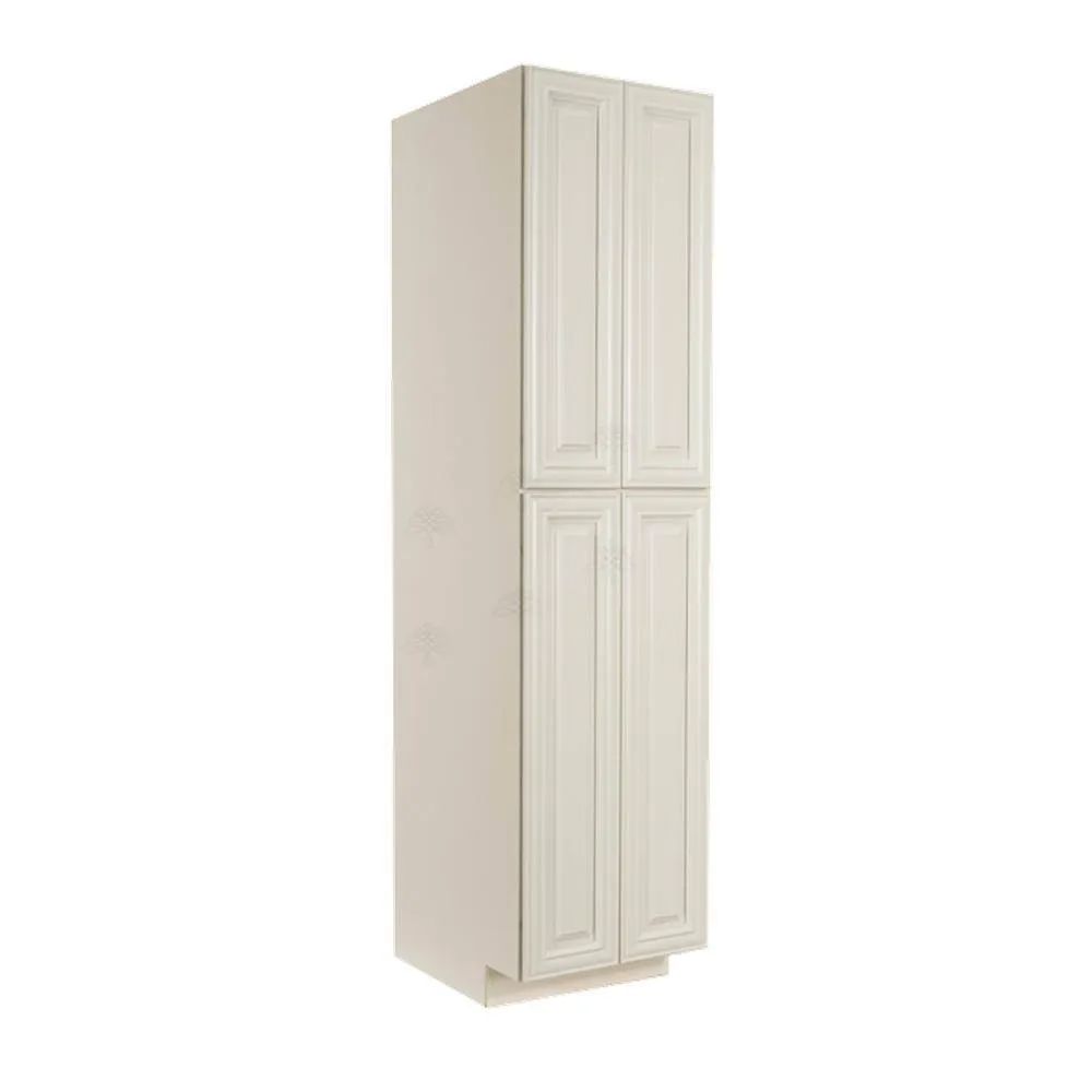 LIFEART CABINETRY Princeton Assembled 24 in. x 96 in. x 27 in. Tall Pantry with 4-Doors in Off-White, photo 5 of 8