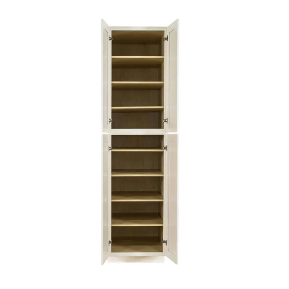 LIFEART CABINETRY Princeton Assembled 24 in. x 96 in. x 27 in. Tall Pantry with 4-Doors in Off-White, photo 3 of 8