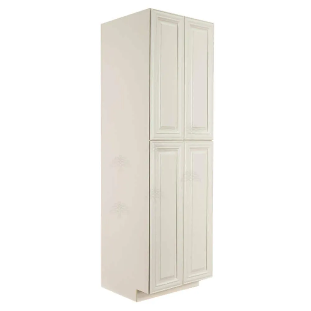 LIFEART CABINETRY Princeton Assembled 30 in. x 84 in. x 27 in. Tall Pantry with 4-Doors in Off-White, photo 4 of 7