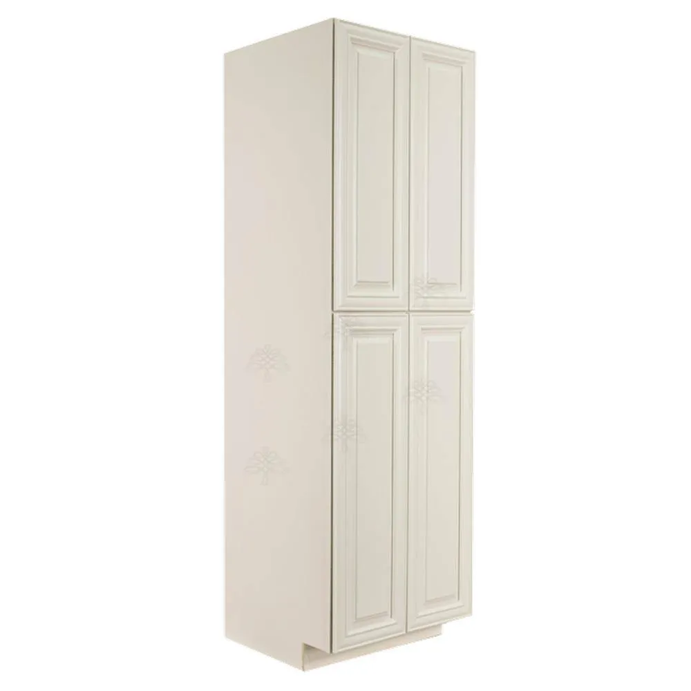 LIFEART CABINETRY Princeton Assembled 30 in. x 90 in. x 27 in. Tall Pantry with 4-Doors in Off-White, photo 4 of 7