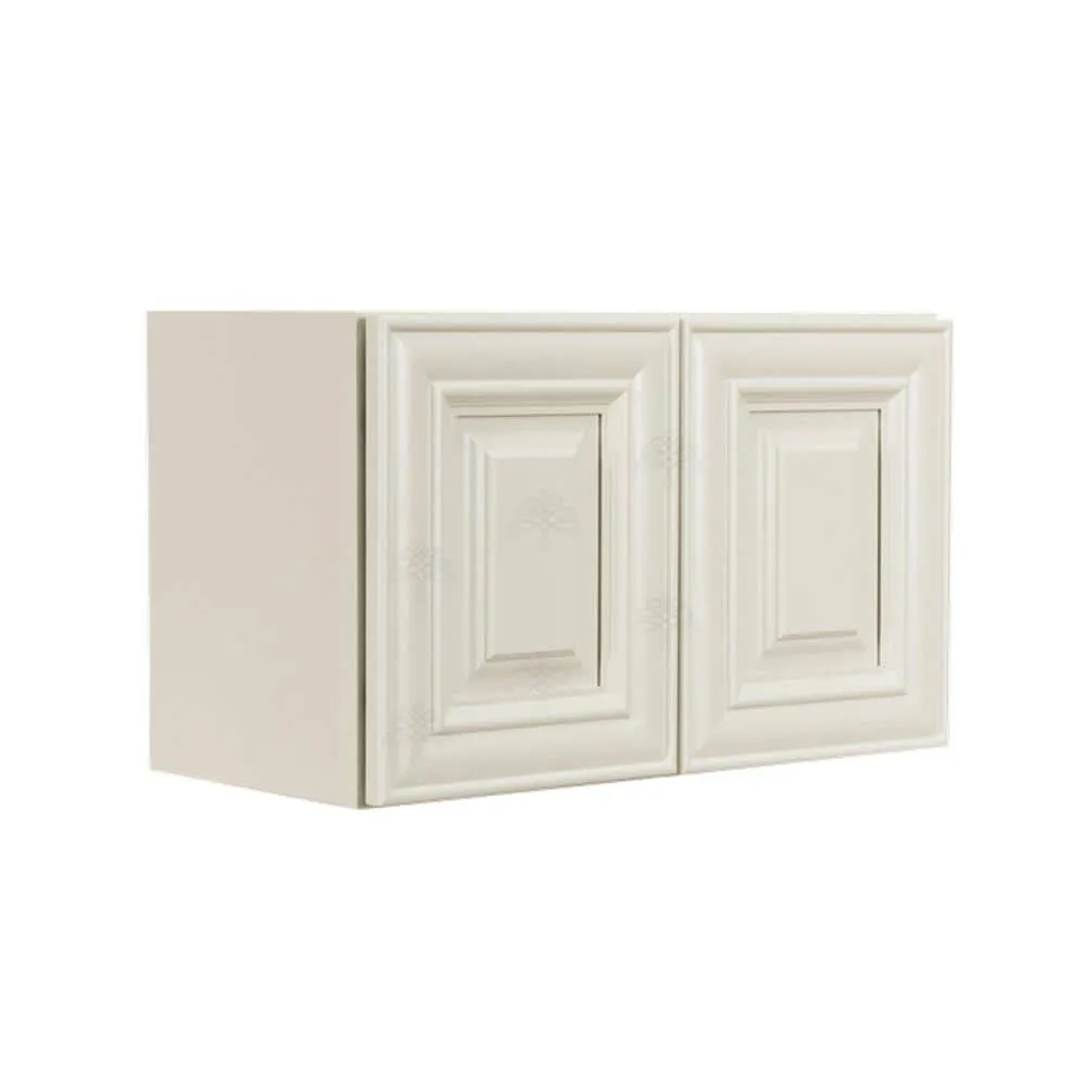 LIFEART CABINETRY Princeton Assembled 24 in. x 12 in. x 12 in. 2-Door Wall Cabinet no Shelf in Off-White, photo 4 of 7