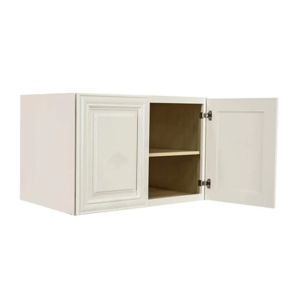 LIFEART CABINETRY Princeton Assembled 36 in. x 24 in. x 24 in. 2-Door Wall Cabinet with 1-Shelves in Off-White, photo 4 of 8
