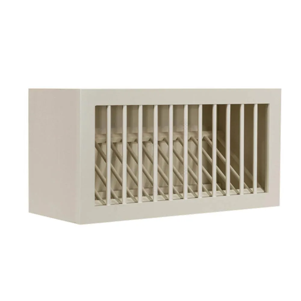LIFEART CABINETRY Princeton Assembled 30 in. x 15 in. x 12 in. Wall Dish Holder in Off-White, photo 3 of 6