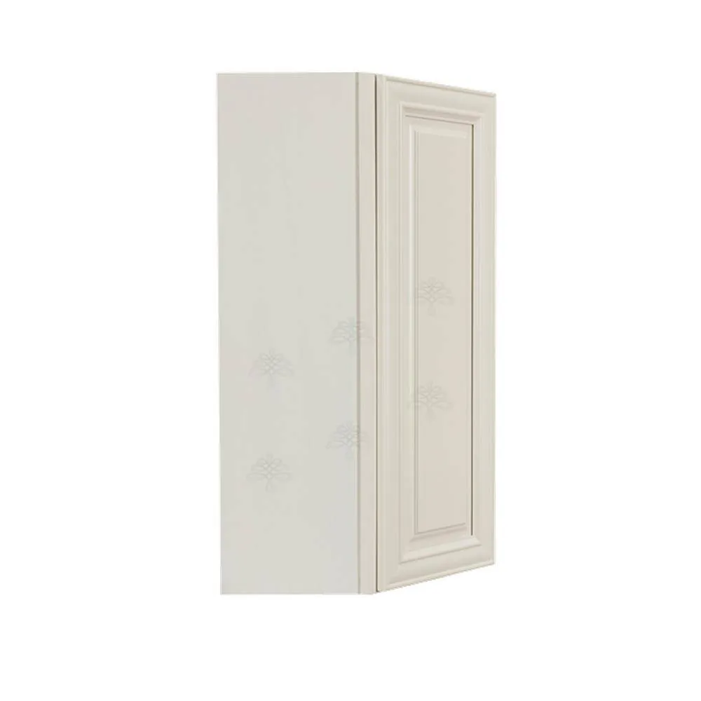 LIFEART CABINETRY Princeton Assembled 24 in. x 42 in. x 12 in. Wall Diagonal Corner Cabinet with 1-Door 3-Shelves in Off-White, photo 5 of 9