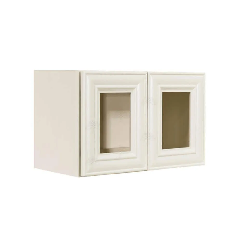 LIFEART CABINETRY Princeton Assembled 24 in. x 12 in. x 12 in. Wall Mullion Door Cabinet with 2-Door in Off-White, photo 5 of 8