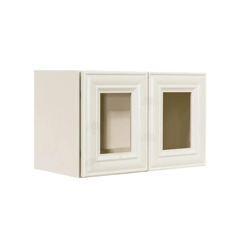LIFEART CABINETRY Princeton Assembled 24 in. x 15 in. x 12 in. Wall Mullion Door Cabinet with 2-Door in Off-White, photo 5 of 8