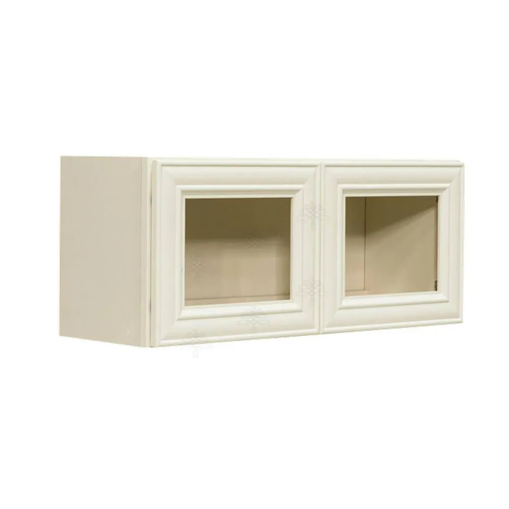 LIFEART CABINETRY Princeton Assembled 30 in. x 12 in. x 12 in. Wall Mullion Door Cabinet with 2-Door in Off-White, photo 4 of 7