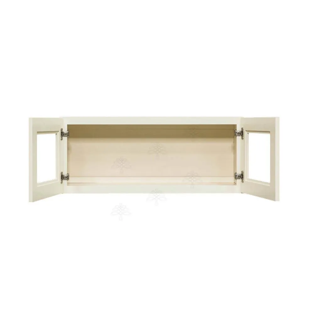 LIFEART CABINETRY Princeton Assembled 30 in. x 12 in. x 12 in. Wall Mullion Door Cabinet with 2-Door in Off-White, photo 2 of 7