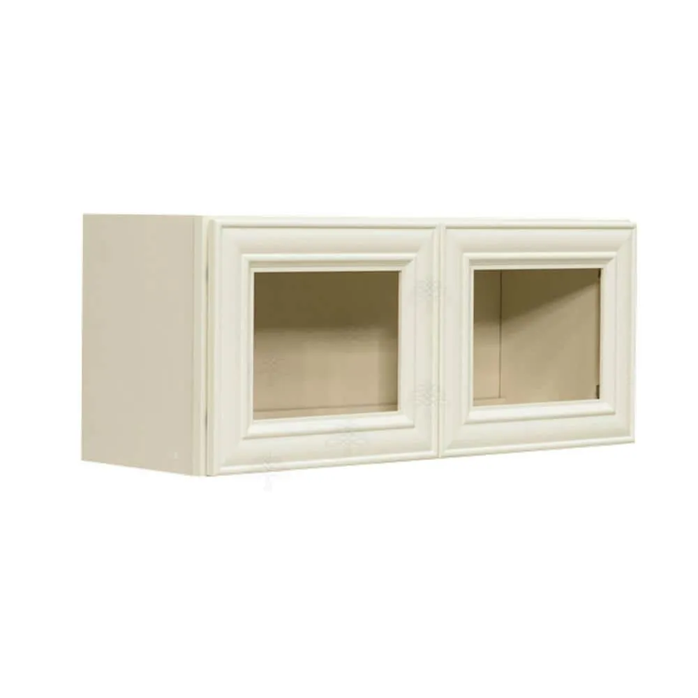LIFEART CABINETRY Princeton Assembled 30 in. x 15 in. x 12 in. Wall Mullion Door Cabinet with 2-Door in Off-White, photo 5 of 8
