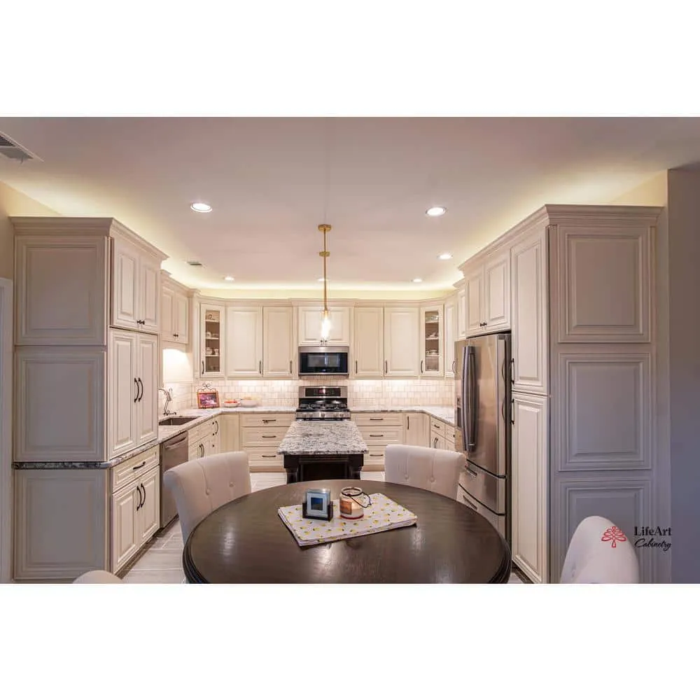 LIFEART CABINETRY Princeton Assembled 30 in. x 15 in. x 12 in. Wall Mullion Door Cabinet with 2-Door in Off-White, photo 8 of 8