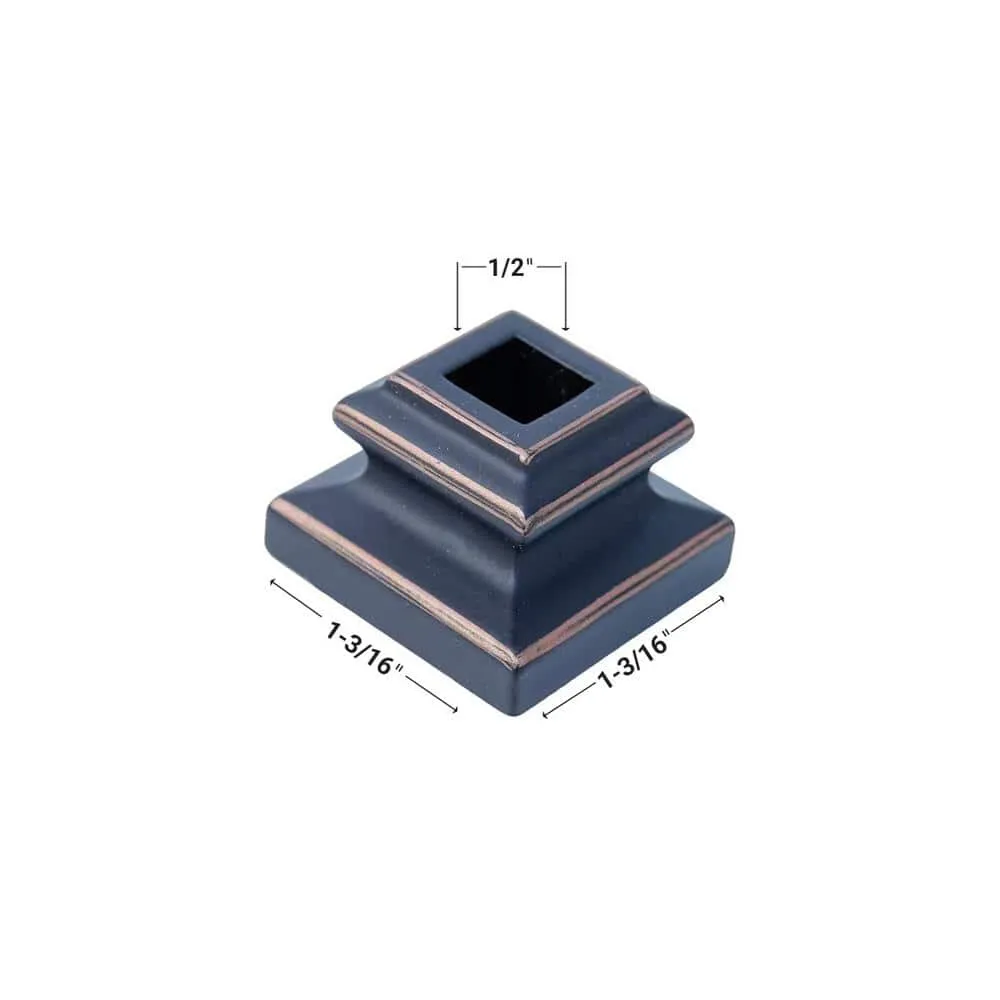 EVERMARK Stair Parts 1/2 in. Oil Rubbed Bronze Flat Metal Shoe for Stair Remodel, photo 4 of 4