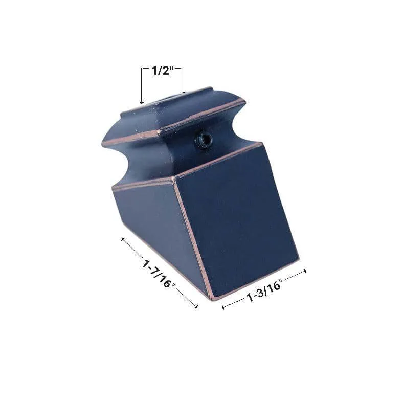 EVERMARK Stair Parts 1/2 in. Oil Rubbed Bronze Angled Metal Shoe for Stair Remodel, photo 4 of 4