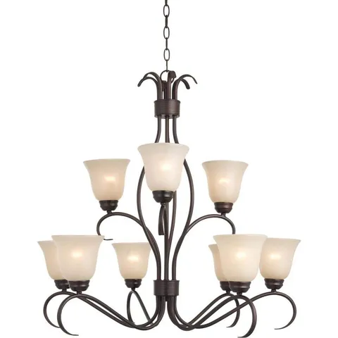 Basix 9-Light Oil-Rubbed Bronze Chandelier