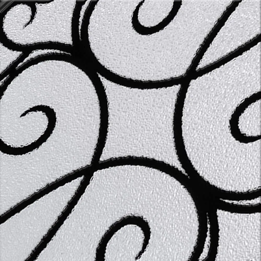 Steves & Sons Regency 64 in. x 80 in. 3/4 Lite Georgian Decorative Glass LHOS Onyx Mahogany Fiberglass Prehung Front Door with Double 12 in. Sidelites, photo 4 of 7