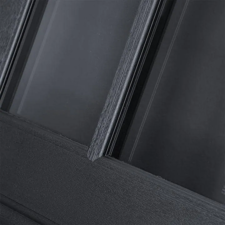Steves & Sons Regency 36 in. x 80 in. 3/4-6 Lite Clear Glass LHOS Onyx Stain Mahogany Fiberglass Prehung Front Door, photo 3 of 8