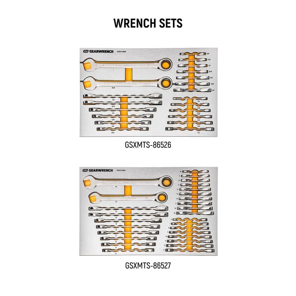 GEARWRENCH MEGAMOD 52 in. x 18 in. 11-Drawer Mobile Workbench Cabinet with Master Mechanics Tool Set in Foam Trays (1,024-Pieces), photo 9 of 15