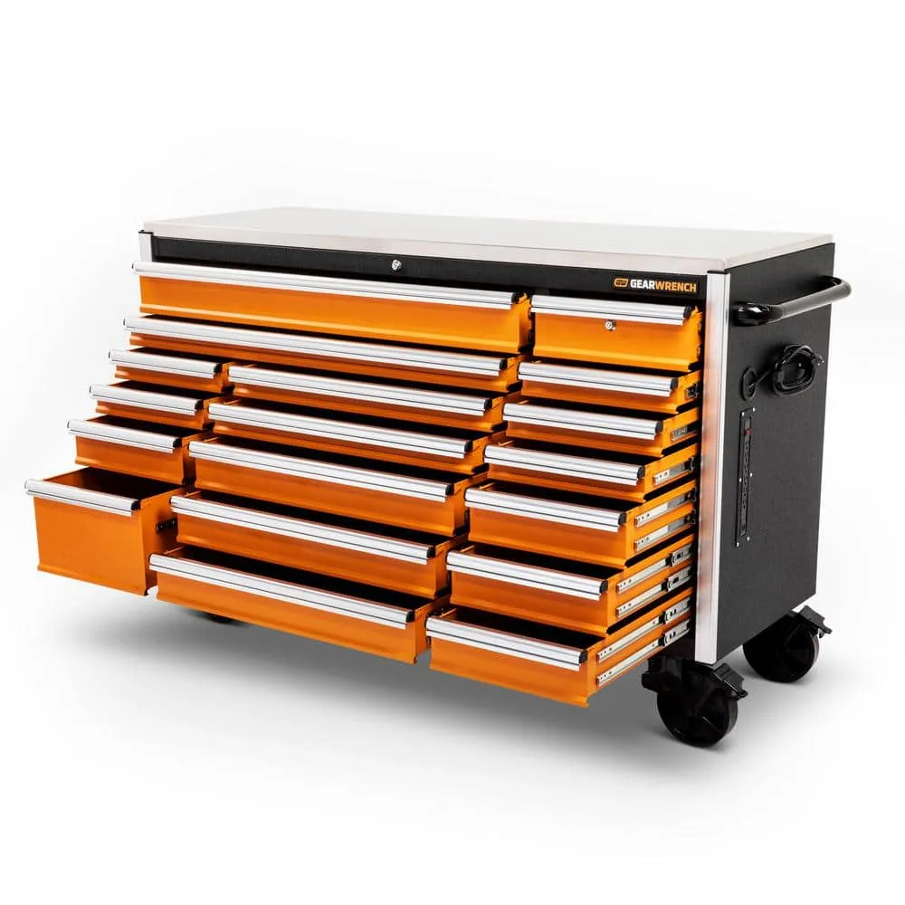 GEARWRENCH MEGAMOD 72 in. x 25 in. 18-Drawer Mobile Workbench Cabinet with Master Mechanics Tool Set in Foam Trays (1,268-Pieces), photo 5 of 15