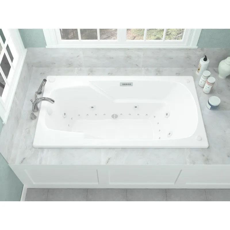 Universal Tubs Coral Diamond Series 5 ft. Left Drain Rectangular Drop-in Whirlpool and Air Bath Tub in White (32 x 59 in.), photo 15 of 20