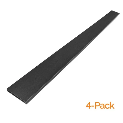 Wood Plastic Composite Fence Board, Charcoal, 4-Pack