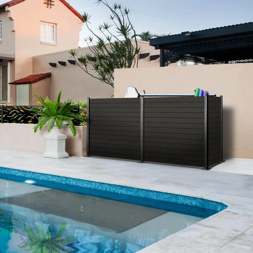 OUTDECO 5.5 in. x 72 in. x.75 in. Wood Plastic Composite Fence Board, Tongue and Groove, Sanded Finish - Charcoal (4-Pack), photo 2 of 12