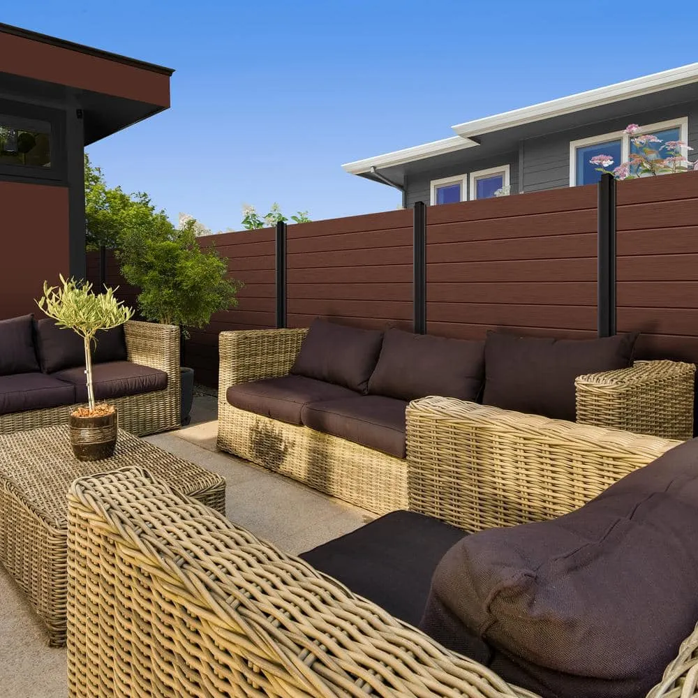 OUTDECO 5.5 in. x 72 in. x .75 in. Wood Plastic Composite Fence Board, Tongue and Groove Topper, Sanded Finish - Espresso, photo 9 of 12