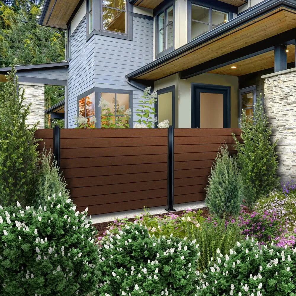 OUTDECO 5.5 in. x 72 in. x .75 in. Wood Plastic Composite Fence Board, Tongue and Groove Topper, Sanded Finish - Espresso, photo 5 of 12