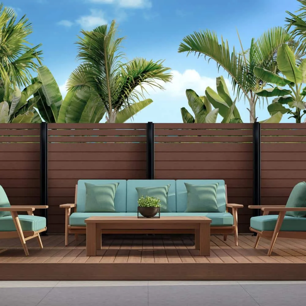 OUTDECO 5.5 in. x 72 in. x .75 in. Wood Plastic Composite Fence Board, Tongue and Groove Topper, Sanded Finish - Espresso, photo 6 of 12