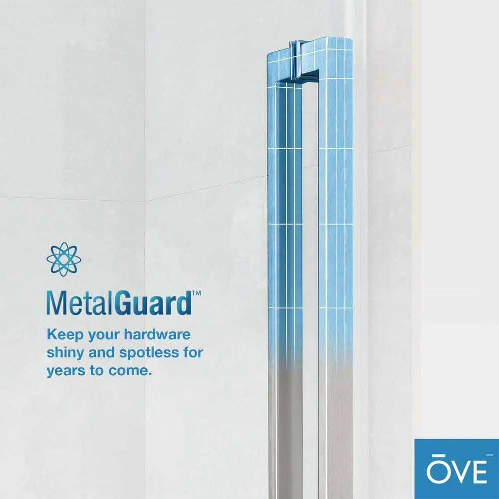 OVE Decors Bel Soft Close 48 in. W x 78.75 in. H Alcove Sliding Frameless Shower Door in Satin Nickel, photo 5 of 15
