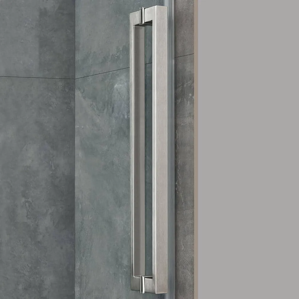 OVE Decors Bel Soft Close 48 in. W x 78.75 in. H Alcove Sliding Frameless Shower Door in Satin Nickel, photo 9 of 15