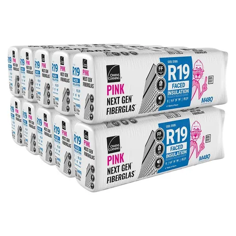 R-19 Kraft Faced Fiberglass Insulation Batts, 6.25 × 16 × 96 in
