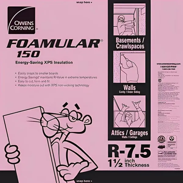 Owens Corning FOAMULAR 150 XPS 4ft x 8ft Insulation Board - All Sizes, photo 2 of 9