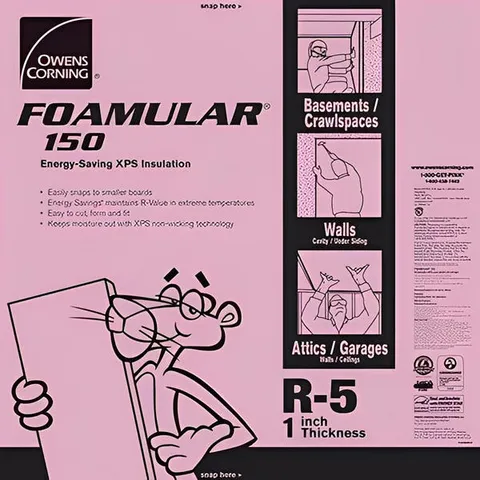 FOAMULAR 150 XPS 4 × 8 ft Insulation Board - All Sizes