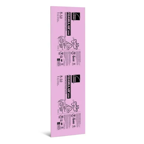 FOAMULAR 250 XPS Insulation Board, R-5, 1 in × 24 in × 8 ft