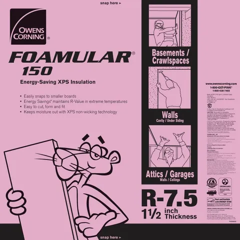 Owens Corning® FOAMULAR® 150 XPS Foam Board Insulation