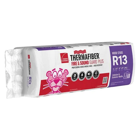 R-13 Thermafiber Fire and Sound Guard Plus Mineral Wool Insulation Batts